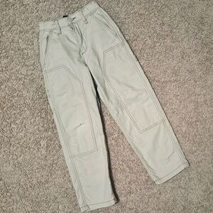Old Navy girls carpenter wide leg tan pants, size 10